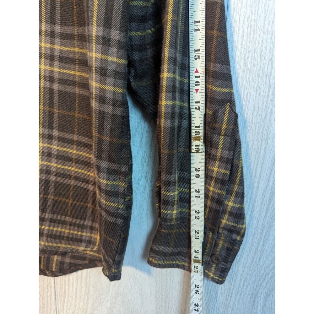 Wolverine Mens Plaid Flannel Long Sleeve Cotton Casual Button Up Shirt Medium - Picture 6 of 7